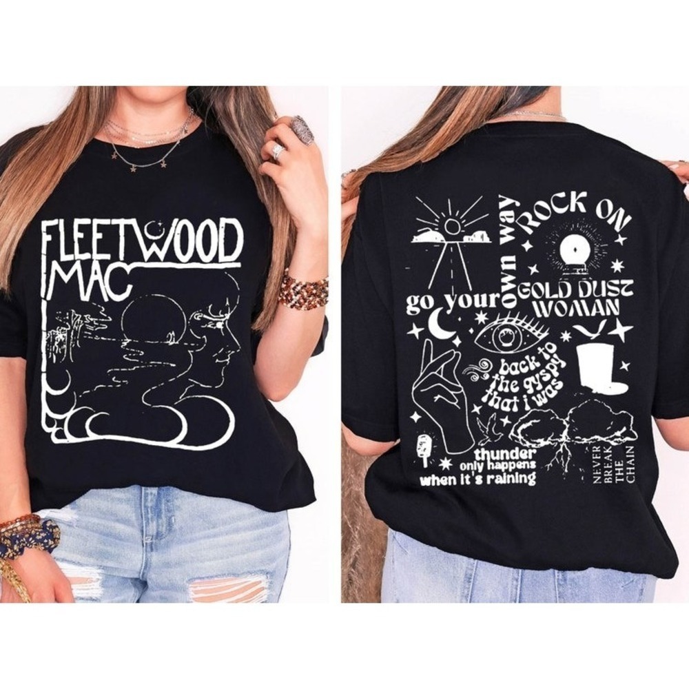 Retro Fleetwood Mac Tshirt Stevie Nicks Tshirt 90S Shirt 2 Sided